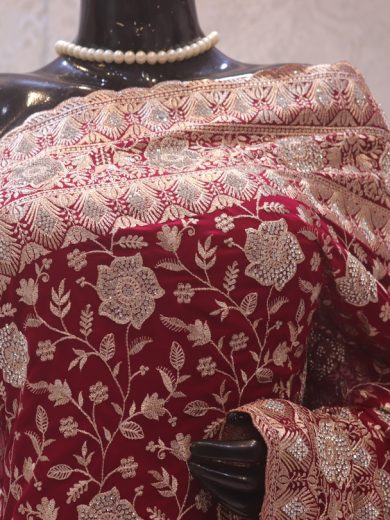 "The Raspberry" Premium Designer Saree