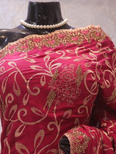 “The Raspberry Sorbet” Premium Designer Saree