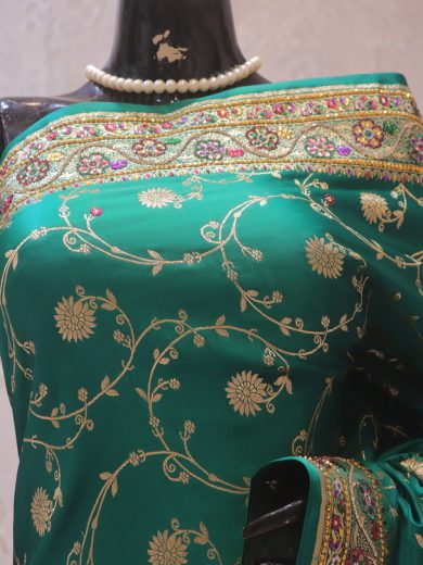 "The Olympic Blue" Premium Banarasi Silk Saree