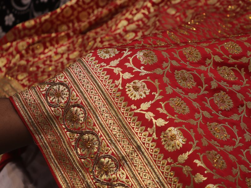 "The Bridal Red" Vol 19 Premium Banarasi Silk Saree - Image 5