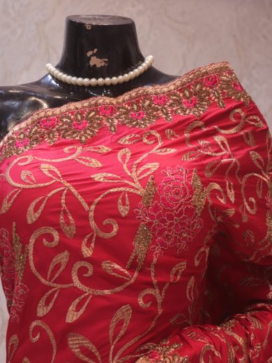 “The Raspberry Sorbet” Premium Designer Saree