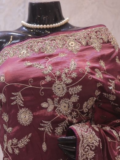 “The Dark Mauve” Premium Designer Saree
