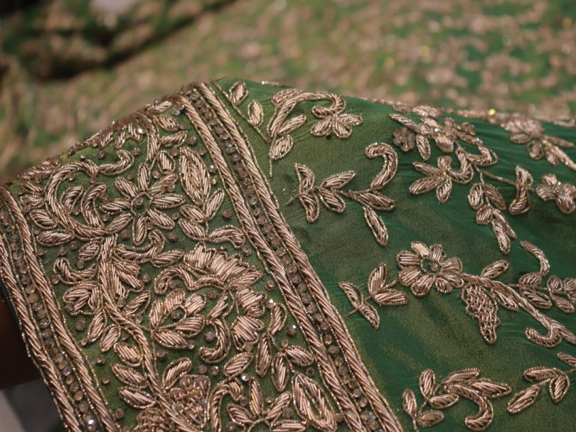 “The Sage Green” Premium Handcrafted Saree - Image 5