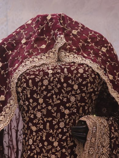 "The Wine Splash" Premium Designer Saree