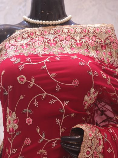 “The Raspberry Sorbet” Premium Designer Saree