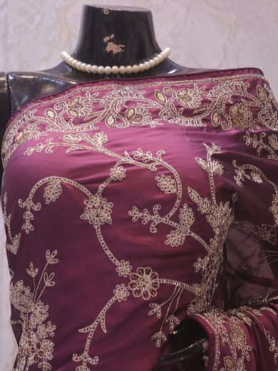 “The Sunset Purple” Premium Designer Saree