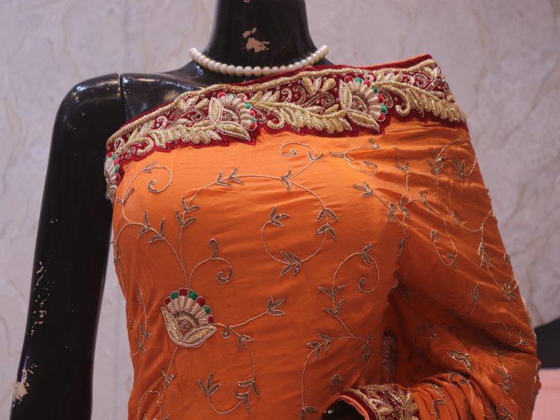 “The Copper Red” Premium Handcrafted Saree