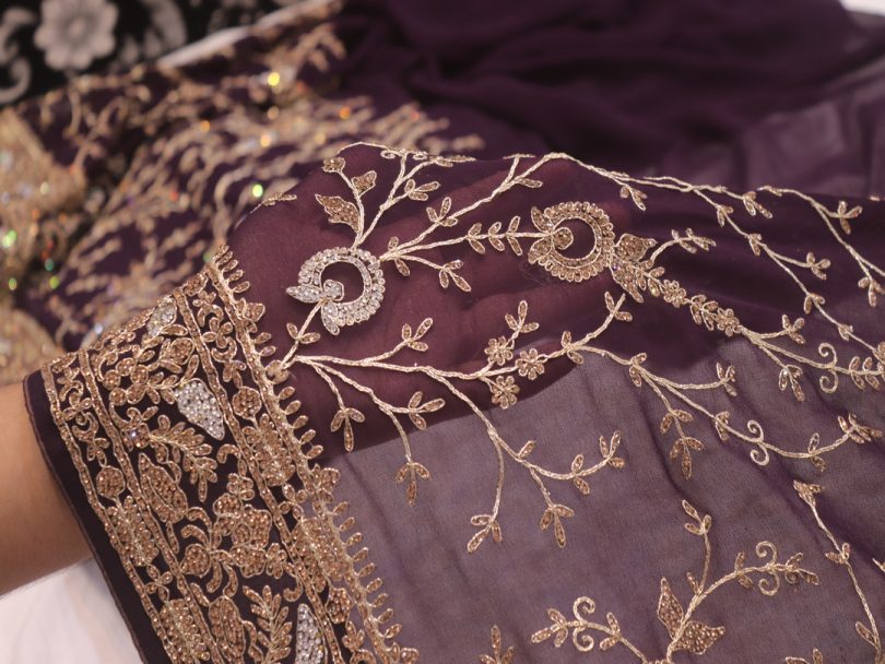 “The Mulberry Splash” Premium Designer Saree - Image 5