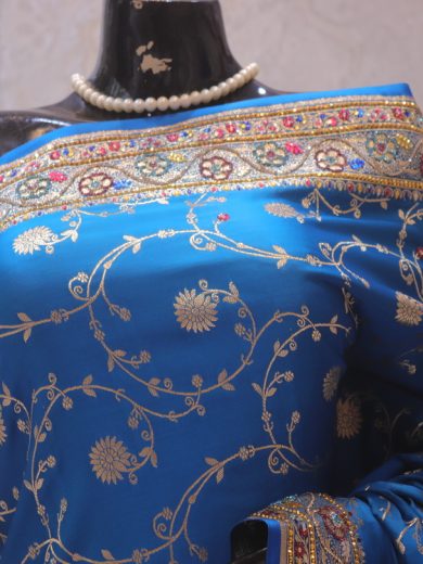 "The French Blue" Vol 11 Premium Bridal Banarasi Silk Saree