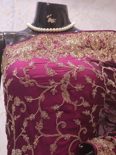 "The Wine Splash" Premium Designer Saree
