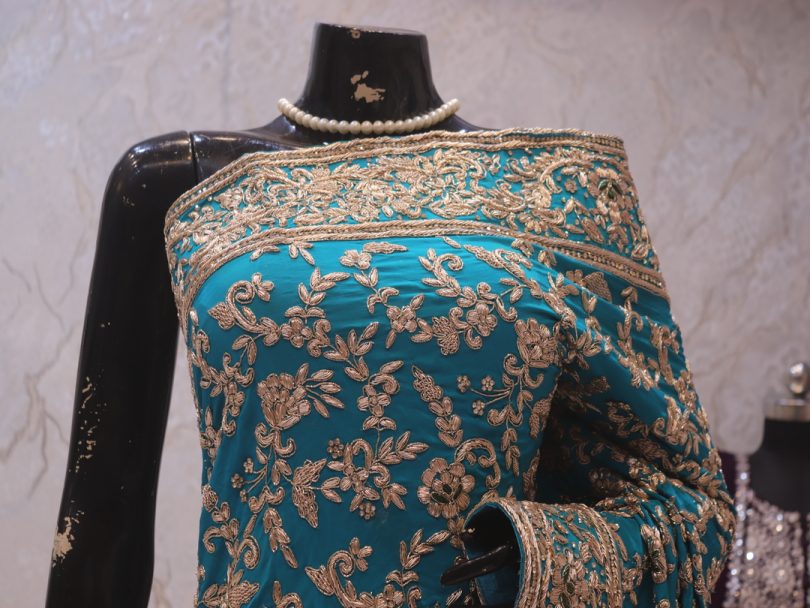 “The French Blue” Premium Designer Saree