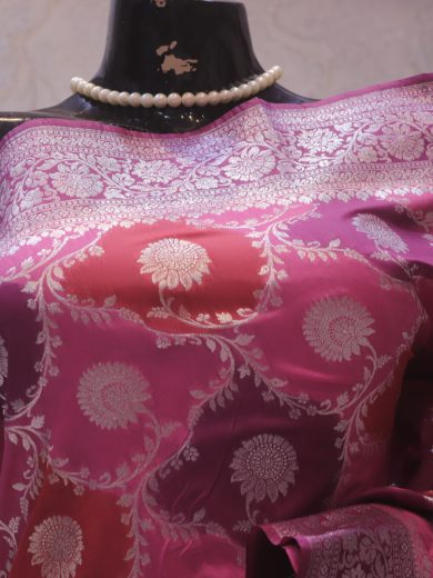 "The Pink Duet" Premium Banarasi Silk Saree