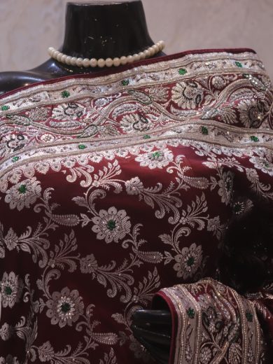 "The Deep Ruby Purple" Premium Banarasi Silk Saree