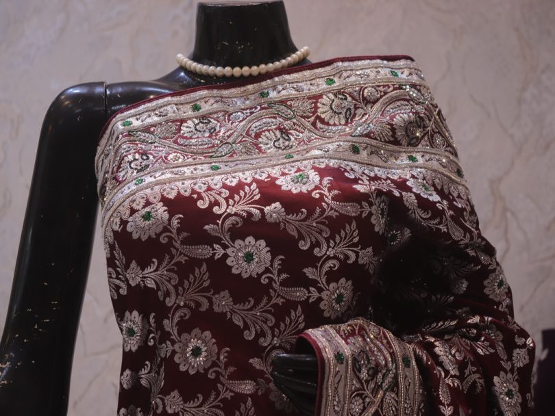 "The Deep Ruby Purple" Premium Banarasi Silk Saree