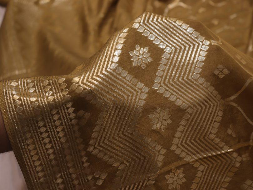 "The Golden Brown" Premium Banarasi Silk Saree - Image 5