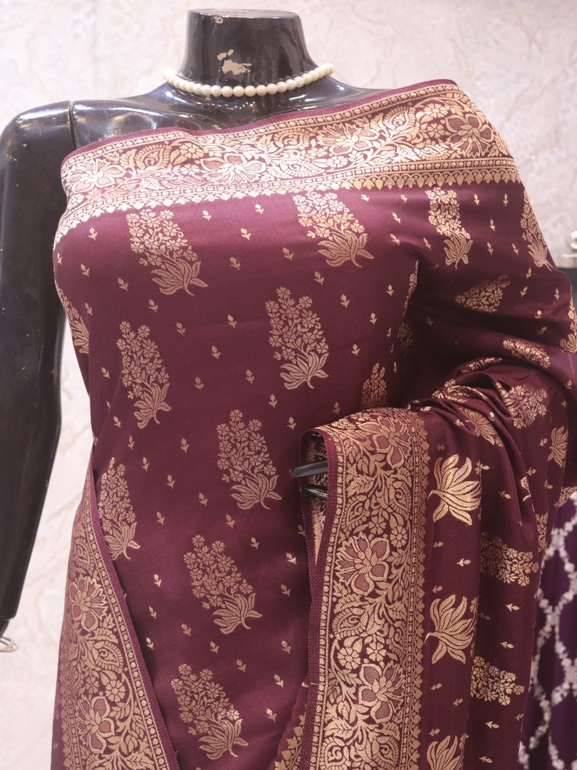 "The Dark Chocolate" Premium Banarasi Silk Saree - Image 2