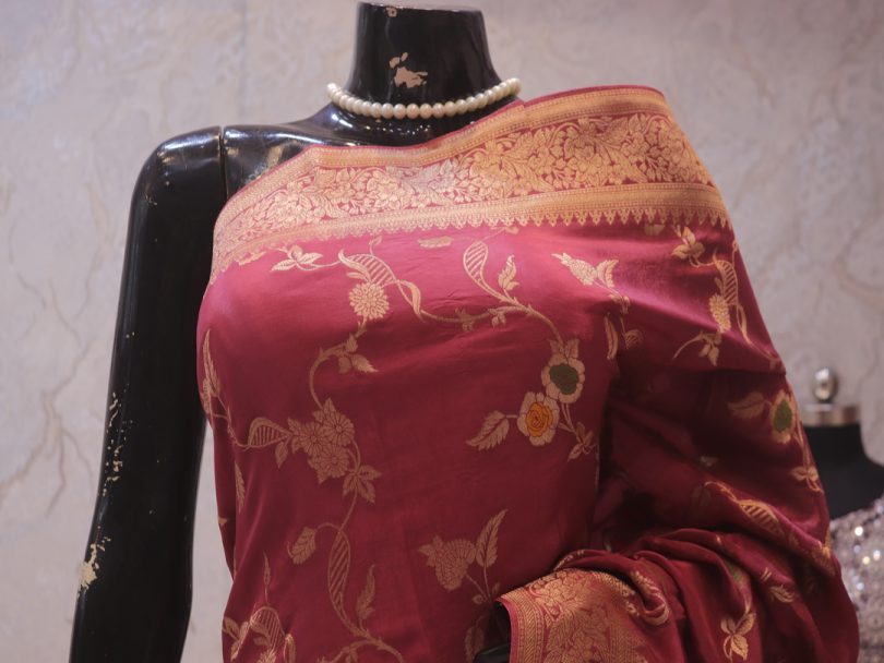"The Dusty Peach " Premium Banarasi Silk Saree