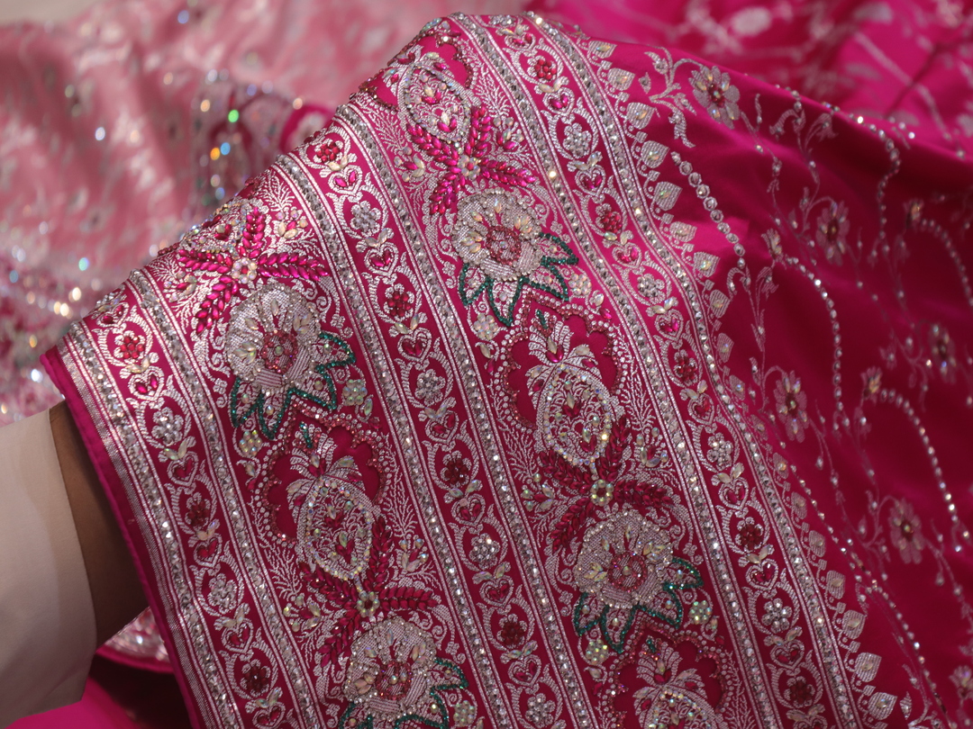 "The Pink Duet" Vol 5 Premium Banarasi Silk Saree - Image 5