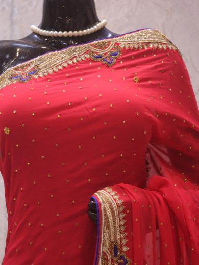 "The Candy Apple" Premium Designer Saree