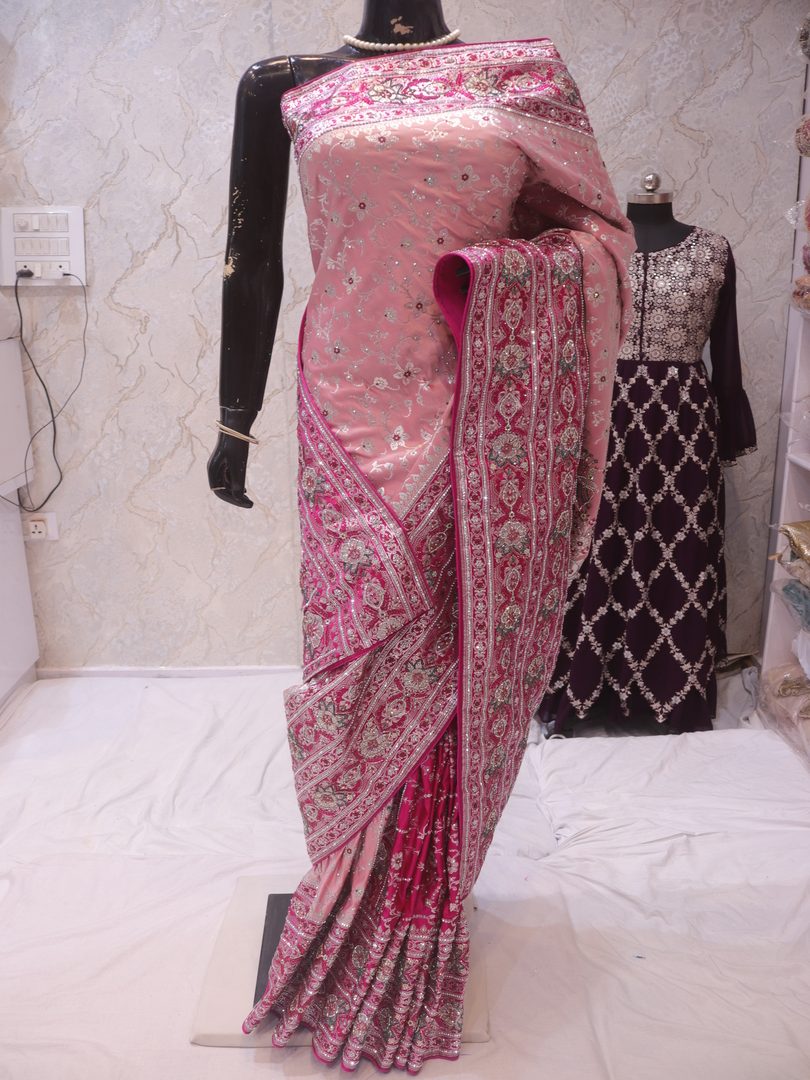 "The Pink Duet" Vol 5 Premium Banarasi Silk Saree - Image 3