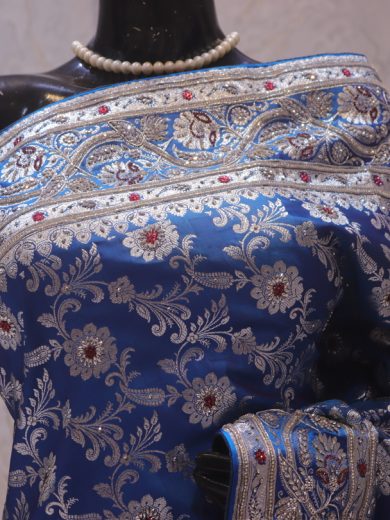 "The French Blue" Vol 9 Premium Bridal Banarasi Silk Saree