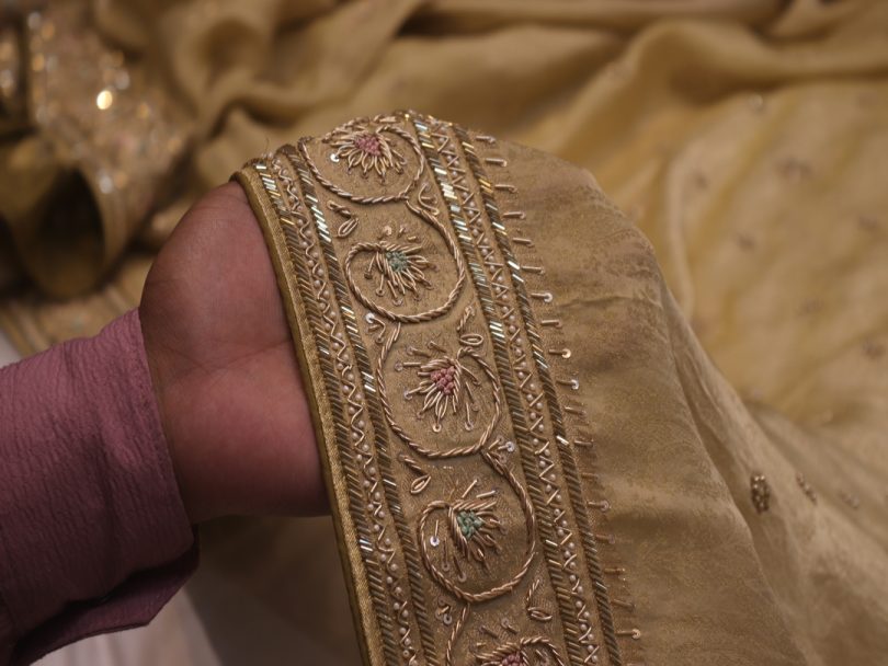 “The Brushed Gold” Premium Designer Saree - Image 5