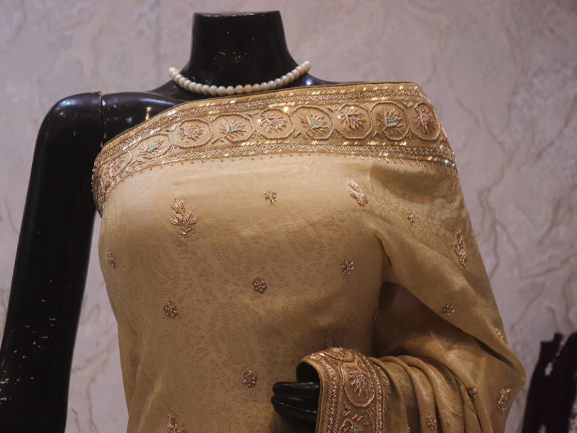 “The Brushed Gold” Premium Designer Saree