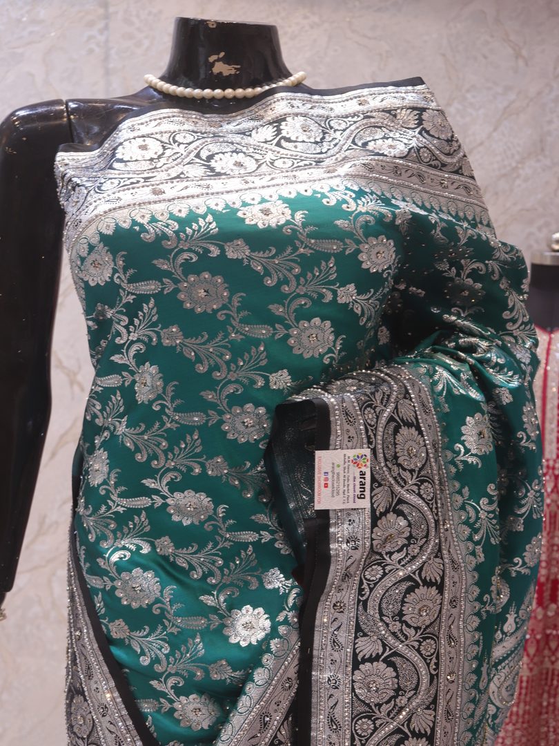 "The Persian Green" Vol 7 Premium Banarasi Silk Saree - Image 2