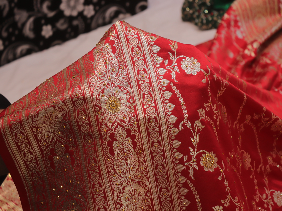 "The Sea Green Duet" Vol 2 Premium Banarasi Silk Saree - Image 5