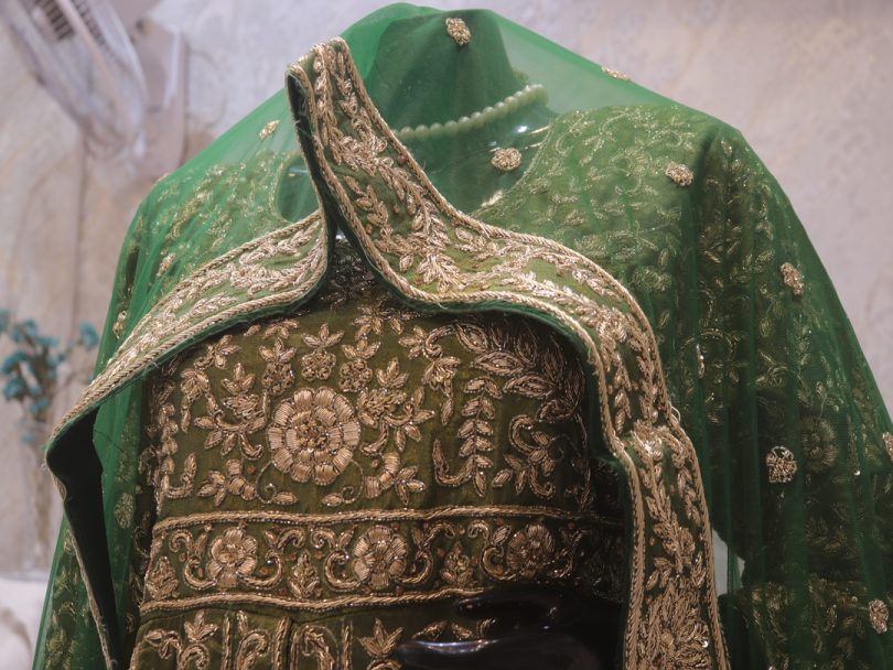 "The Olive Green" Premium Bridal Lehenga - Image 2