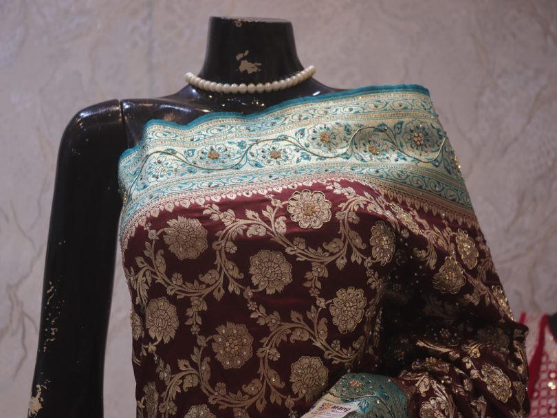 "The Garnet Duet" Premium Banarasi Silk Saree