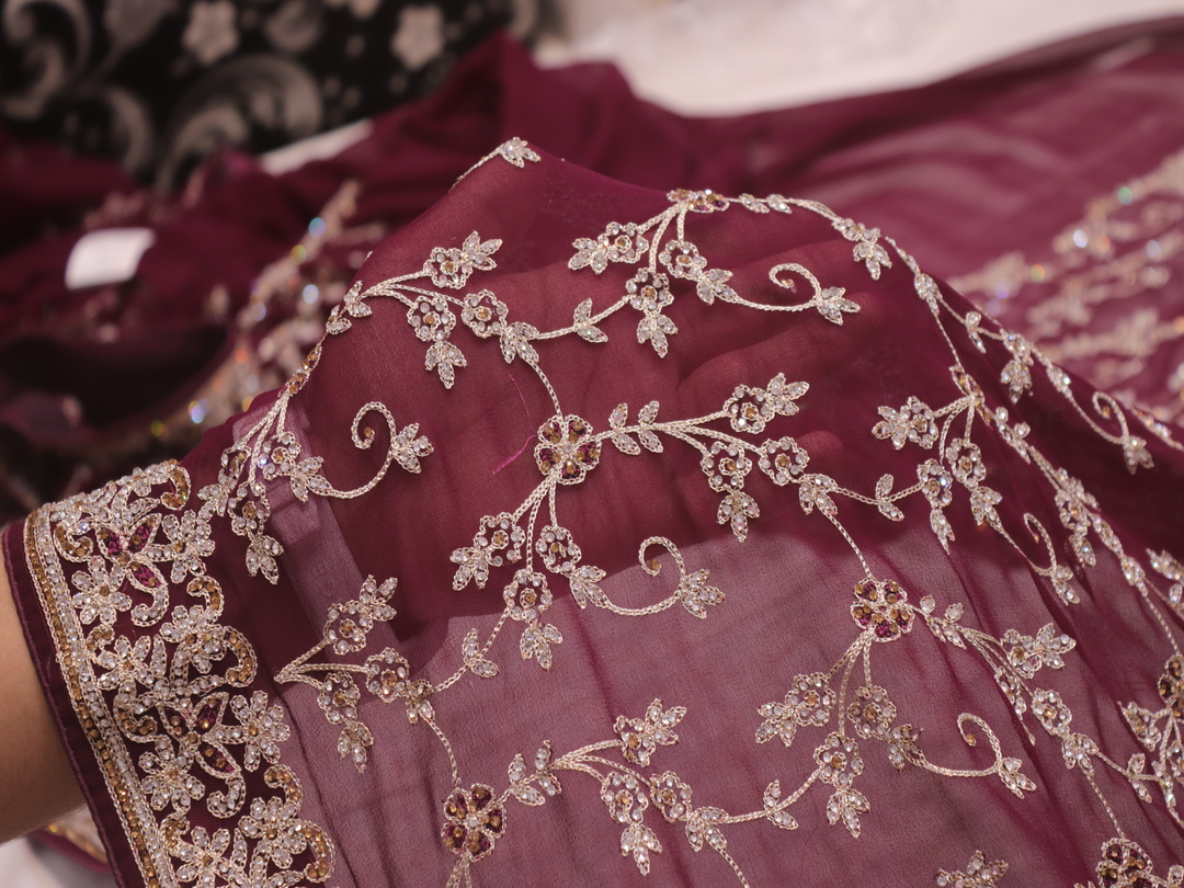 “The Purple Violet” Premium Designer Saree - Image 5