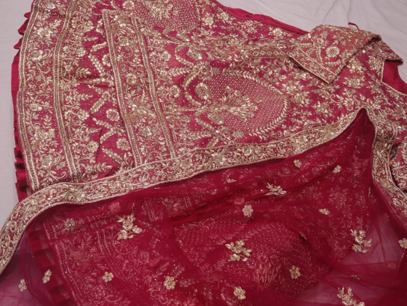 "The Raspberry Pink" Premium Bridal Lehenga - Image 5
