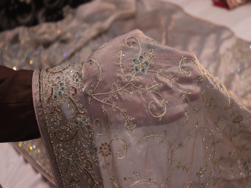 "The Misty Gray" Premium Designer Saree - Image 5