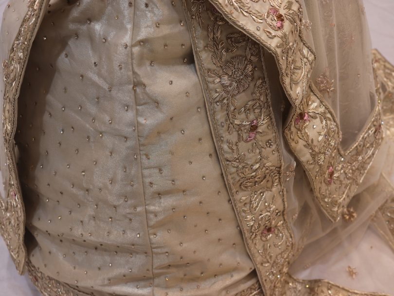 "The Cream Gold" Premium Bridal Lehenga - Image 5