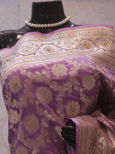 "The Lilac" Premium Banarasi Silk Saree