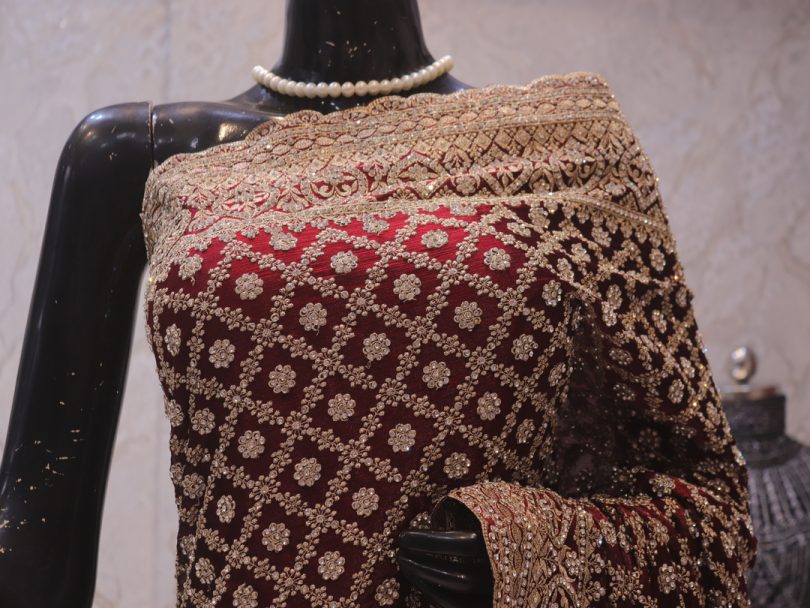 “The Royal Maroon” Premium Designer Saree