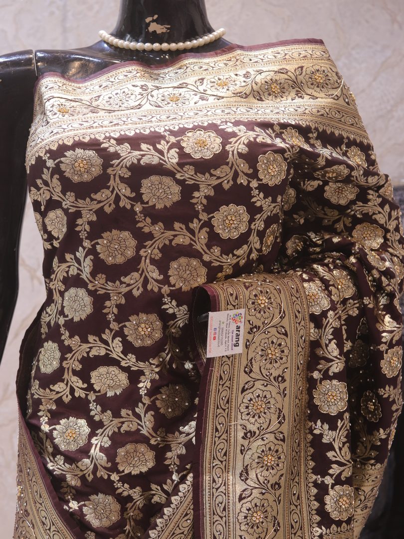 "The Black Coffee" Premium Banarasi Silk Saree - Image 2