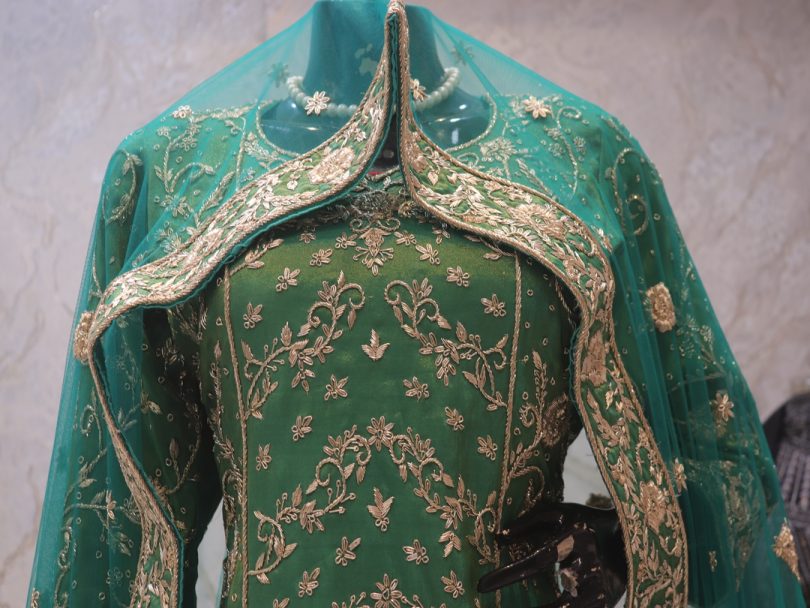 "The Turquoise Green" Premium Bridal Farshi Sharara