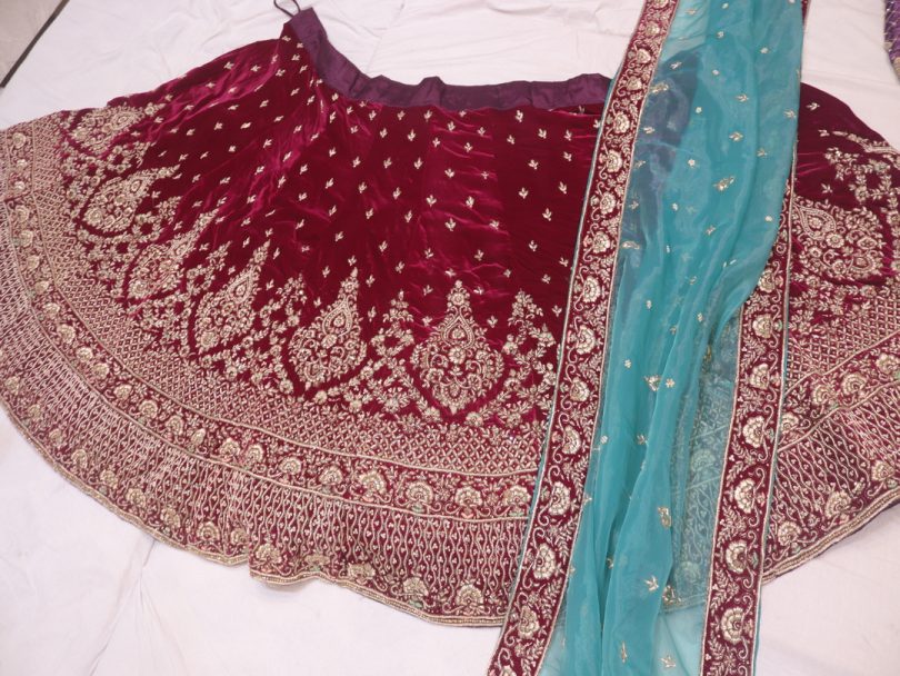 "The Magenta Duet" Premium Zardozi Handcrafted Lehenga - Image 5