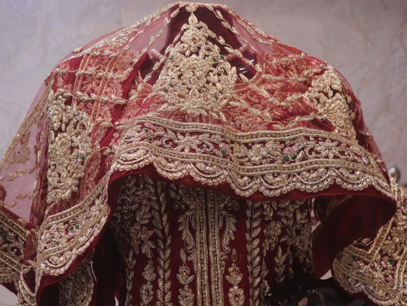 "The Maroon Crystals" Premium Bridal Lehenga