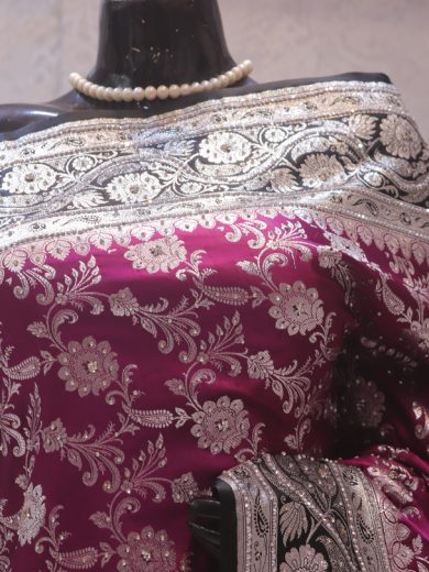 "The Russian Violet" Premium Banarasi Silk Saree
