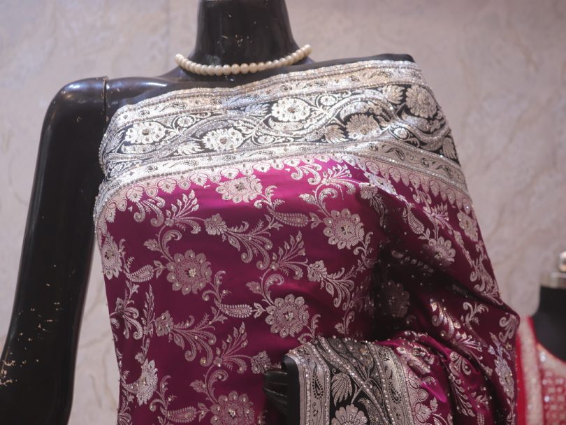 "The Russian Violet" Premium Banarasi Silk Saree