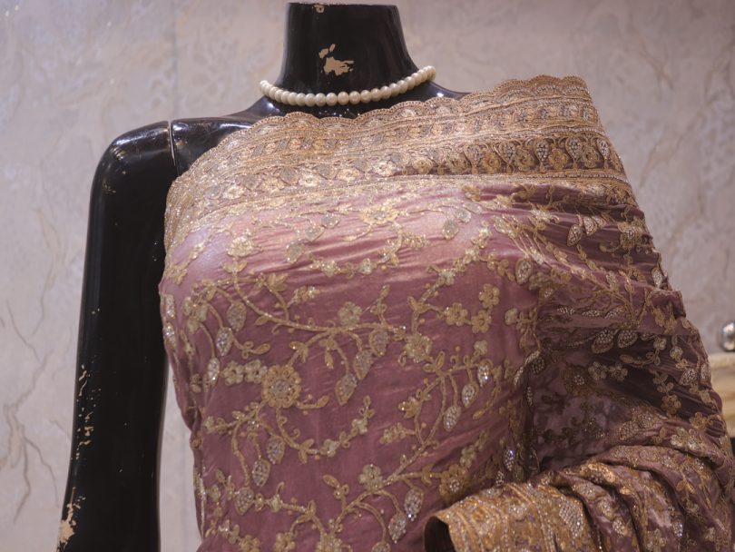 "The Mountbatten Pink" Premium Designer Saree