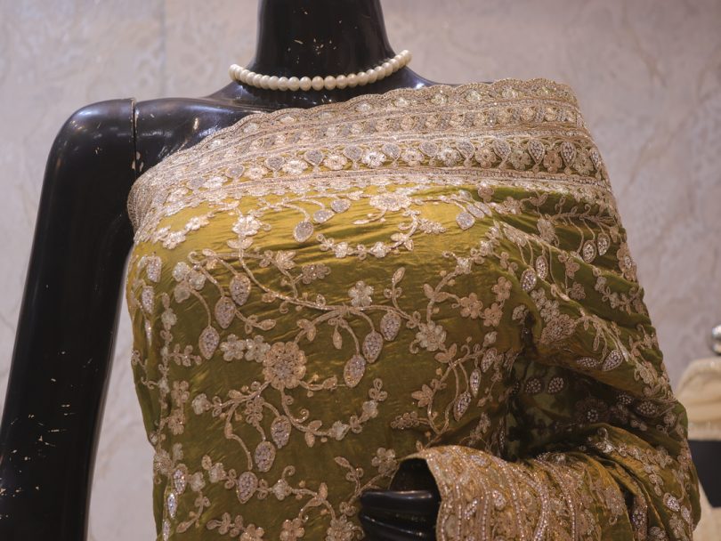"The Shrek Green" Premium Designer Saree