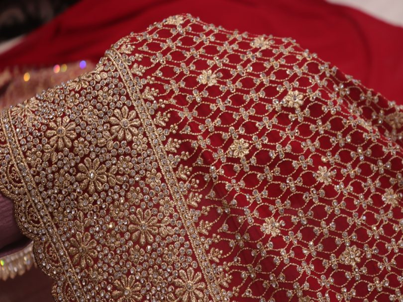"The Antique Ruby" Premium Designer Saree - Image 5