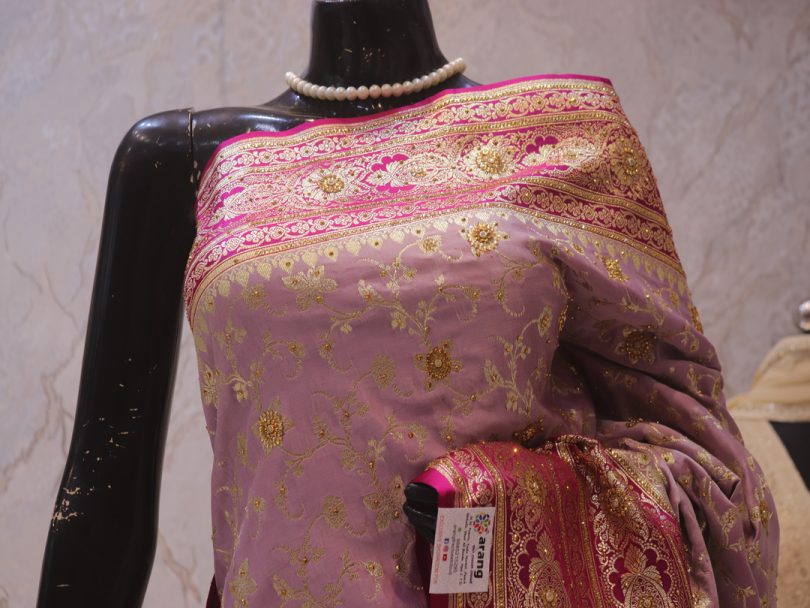 "The Light of Purple" Premium Banarasi Silk Saree