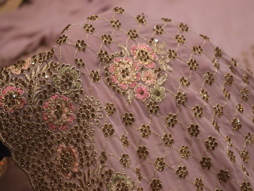 "The Flamingo Pink" Premium Designer Saree - Image 5