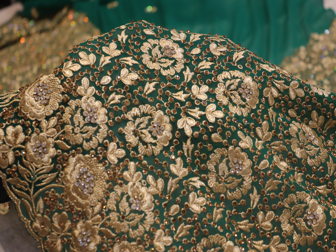 “The Turkish Green” Premium Designer Saree - Image 5