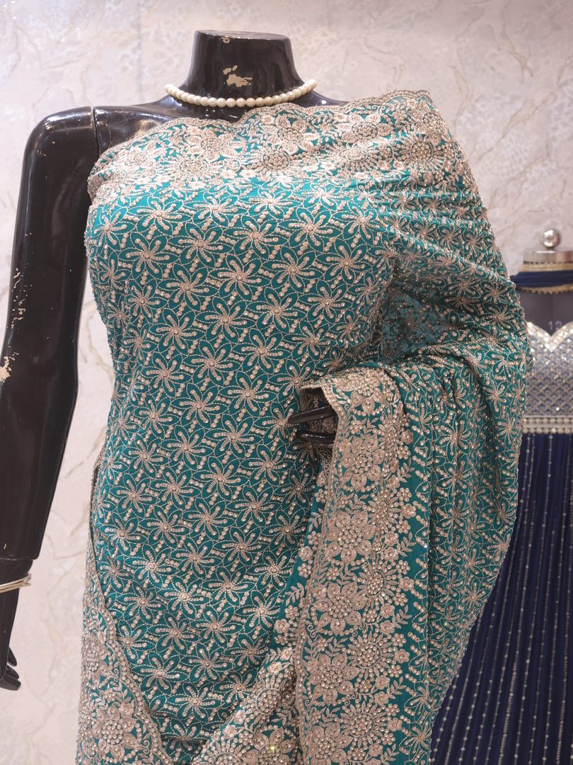 "The Cerulean Blue" Vol 29 Premium Designer Saree - Image 2